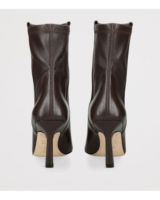 Stuart Weitzman Brown Leather Vinnie Ankle Boots 85