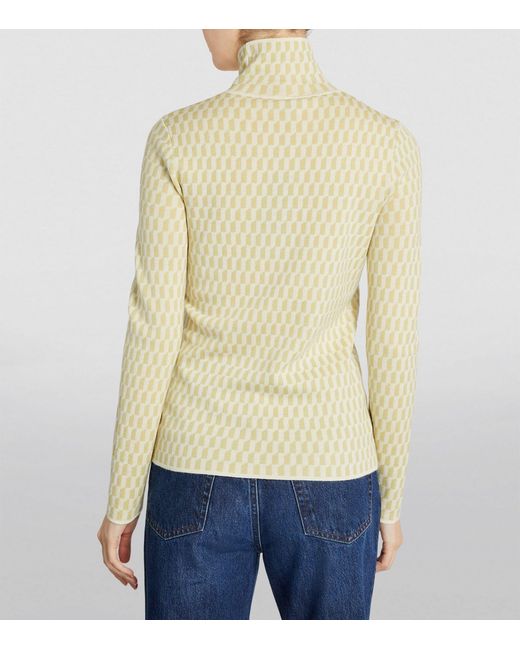 Joseph Natural Wool Alcove Jacquard Sweater