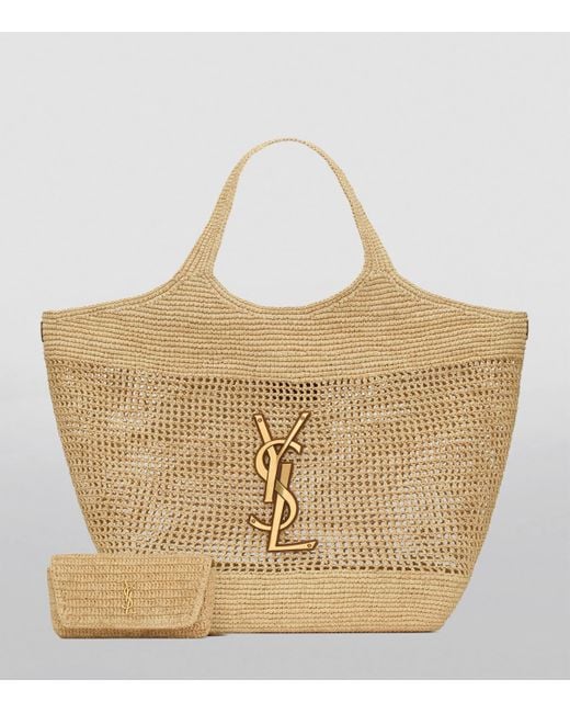 Saint Laurent Metallic Icare Tote Bag