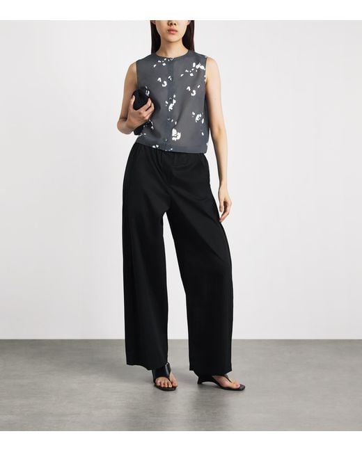 Theory Gray Shell Printed Top