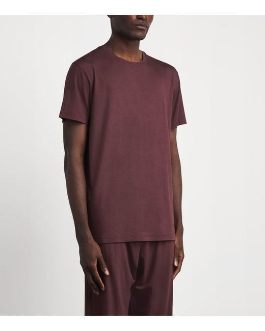Derek Rose Purple Basel Lounge T-Shirt for men