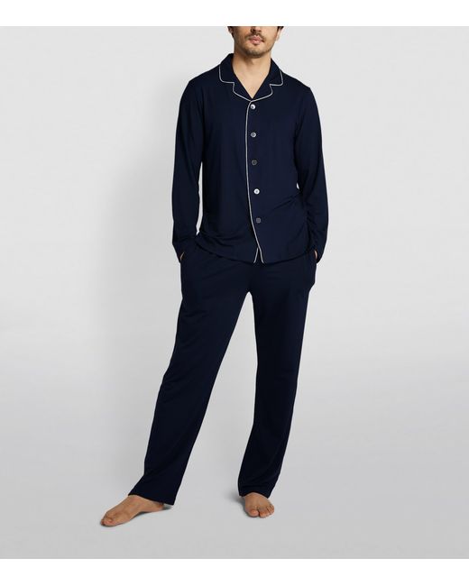 Derek Rose Blue Modal-Blend Basel Pyjama Set for men