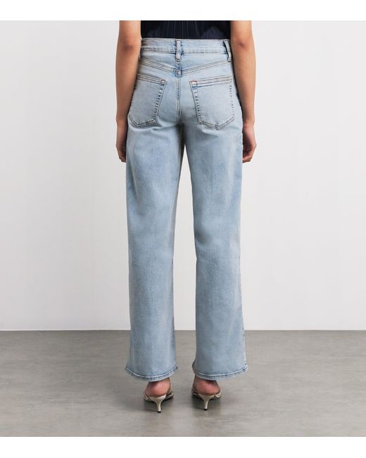 FRAME Blue Le Slim Palazzo Wide-Leg Jeans