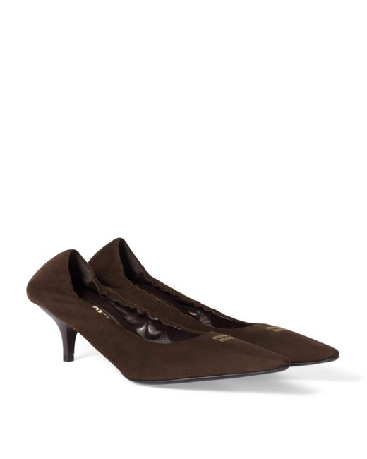 Miu Miu Brown Suede Pumps 55