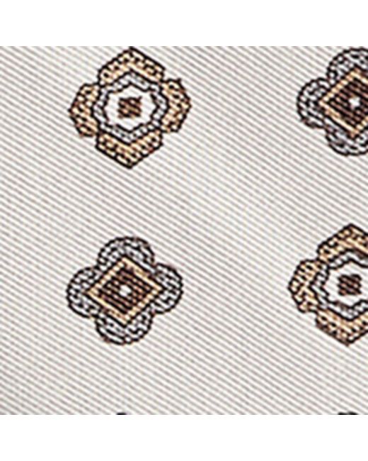 Brunello Cucinelli Metallic Silk Medallion Pocket Square for men