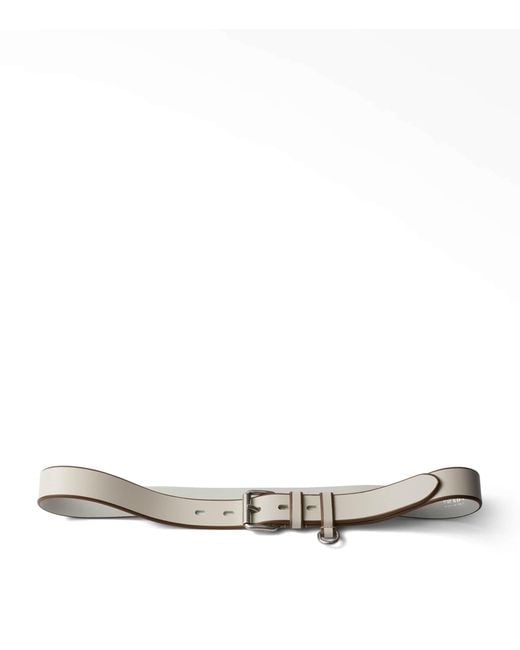 Prada Metallic Leather Two-Tone Belt for men