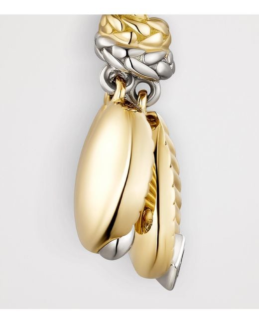 Cartier Metallic And Diamond Grain De Café Drop Earrings