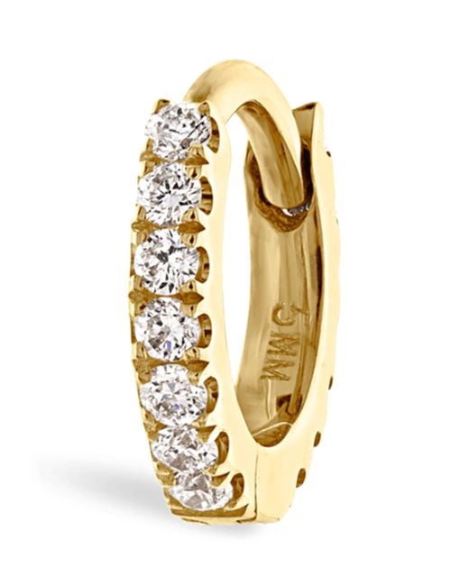 Maria Tash Metallic Diamond Eternity Single Hoop Earring