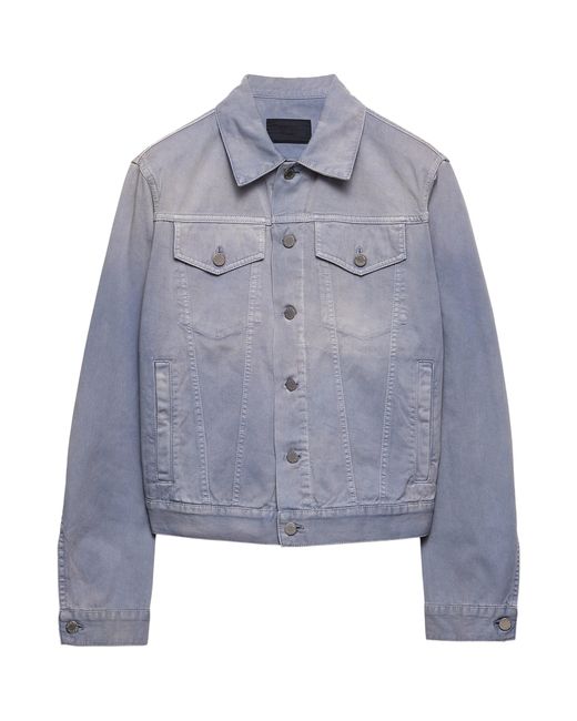 Prada Blue Gabardine Denim Jacket for men