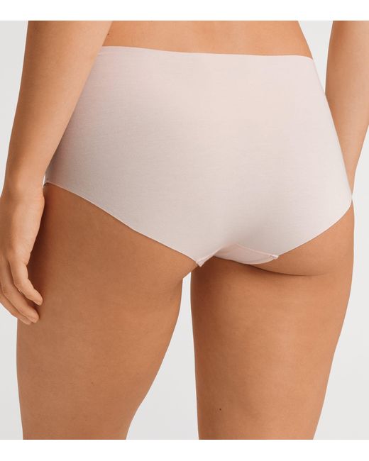 Hanro White Invisible Cotton Maxi Briefs