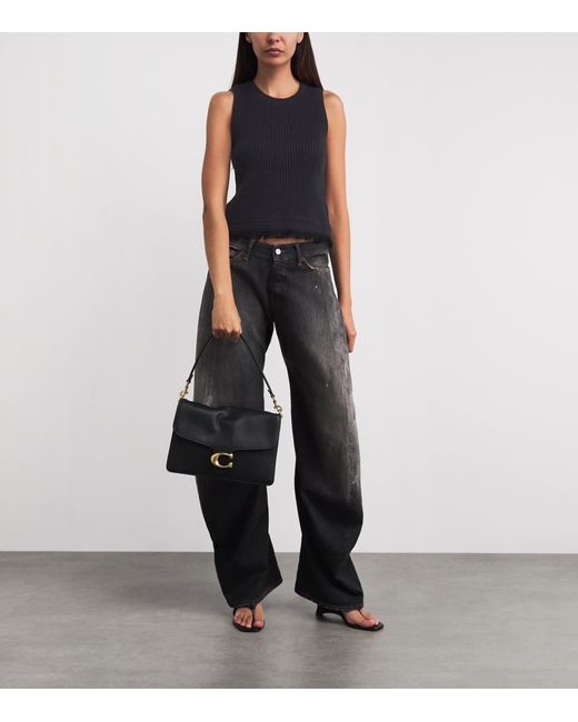 Rag & Bone Black Distressed Ayan Tank Top