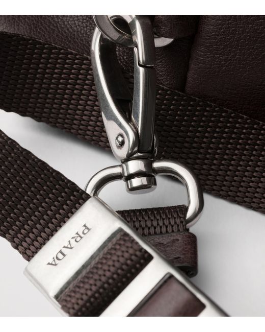 Prada Black Leather Explore Backpack for men