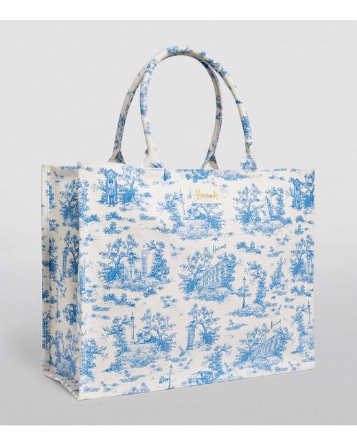 Harrods Small Toile Shopper Bag - Pink - One Size