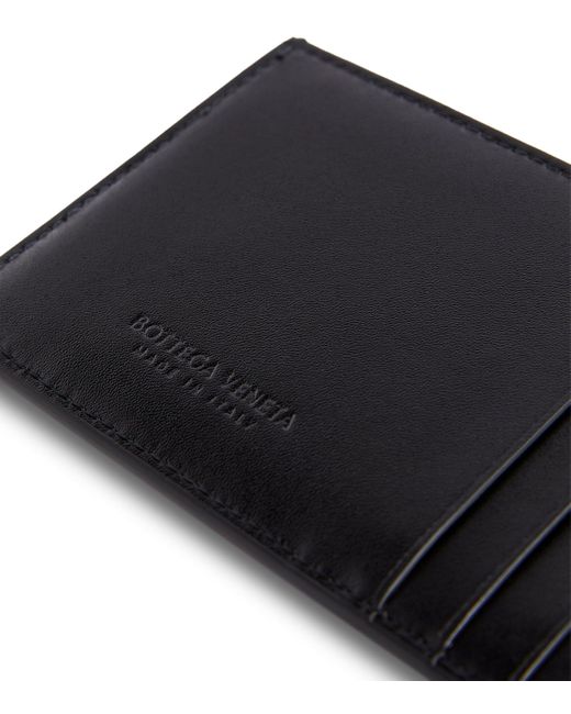 Bottega Veneta Black Leather Maxi Intrecciato Card Holder for men