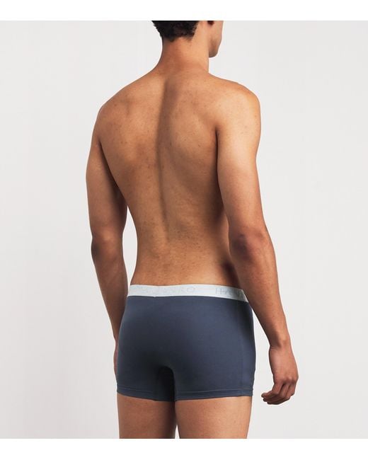 Hanro Blue Stretch-Cotton Essentials Trunks for men