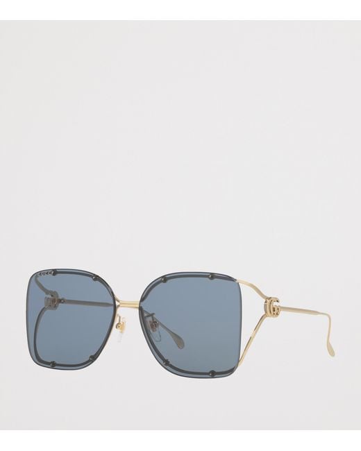 Gucci Gray Metal Butterfly Sunglasses