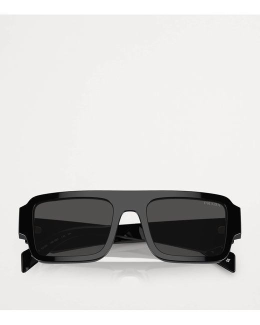 Prada Black Acetate Symbole Sunglasses for men