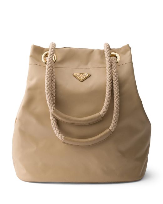 Prada Natural Large Re-Nylon Mariner Bucket Bag