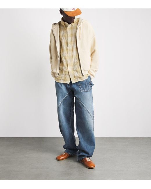 Picante Natural Cotton Crinkle Check Rocco Shirt for men