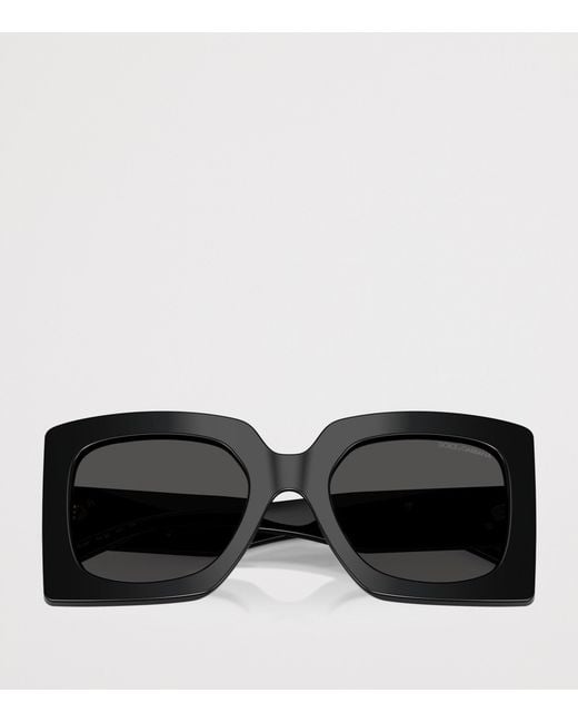 Dolce & Gabbana Black Embellished Square Sunglasses