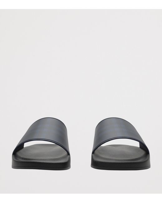 Burberry Black Check Slides for men