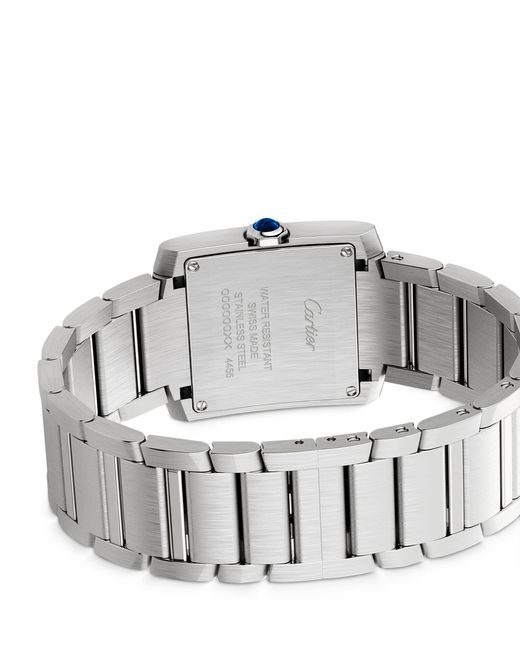 Cartier Gray Medium Steel Tank Française Watch 27Mm