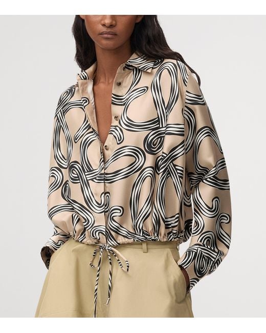 Loewe Gray X Paula's Ibiza Silk Twill Blouse