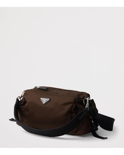 Prada Black Re-Nylon And Leather Explore Shoulder Bag for men