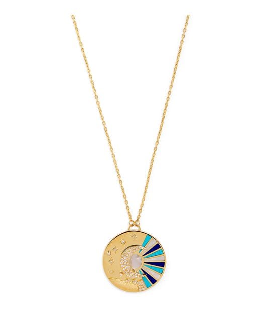 L'Atelier Nawbar Metallic Diamond, Lapis, Pearl And Cosmic Love Necklace