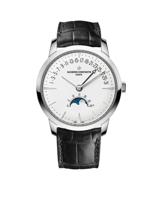 Vacheron Constantin Gray Patrimony Moon Phase Retrograde Date Watch for men