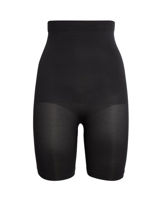 Skims Black Seamless Sculpt Mid-Thigh Shorts