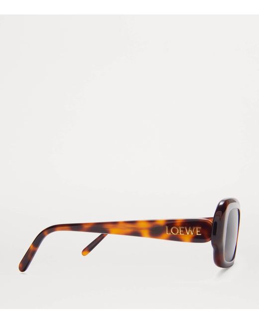 Loewe Brown Acetate Rectangular Slim Sunglasses