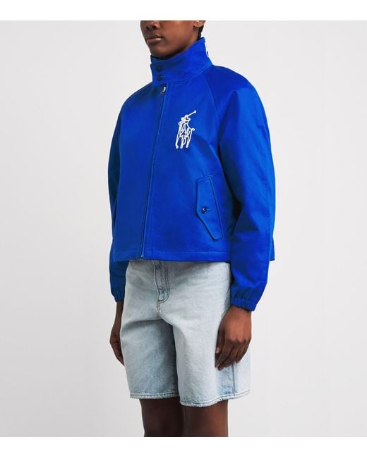 Polo Ralph Lauren Blue Cotton Twill Windbreaker Jacket