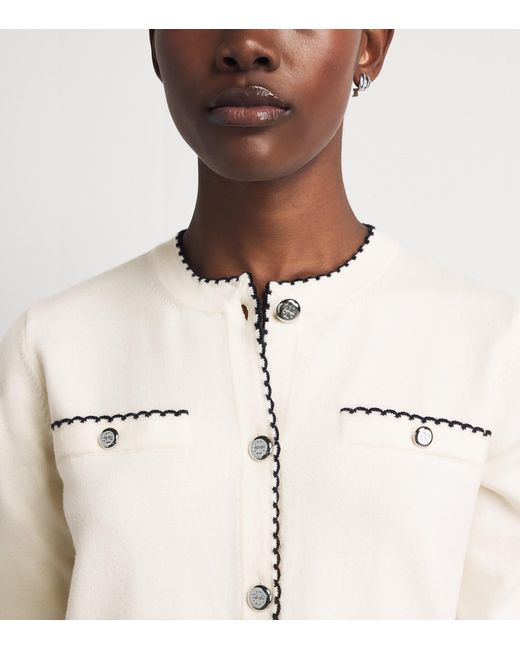 Tory Burch Natural Wool-Blend Kendra Cardigan