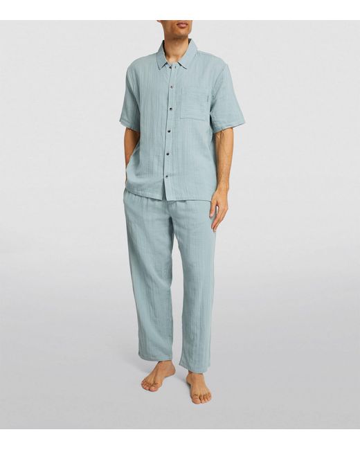 Calvin Klein Blue Pure Texture Pyjama Bottoms for men