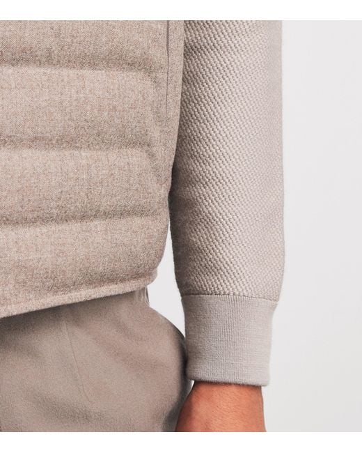 Colombo Brown Cashmere-Wool Zip-Up Cardigan for men