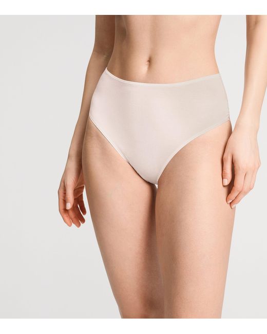 Hanro Pink Lace-Trim Dana Briefs