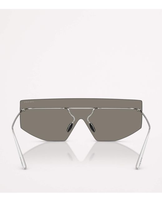 Prada Gray Metal Pr B55S Sunglasses for men