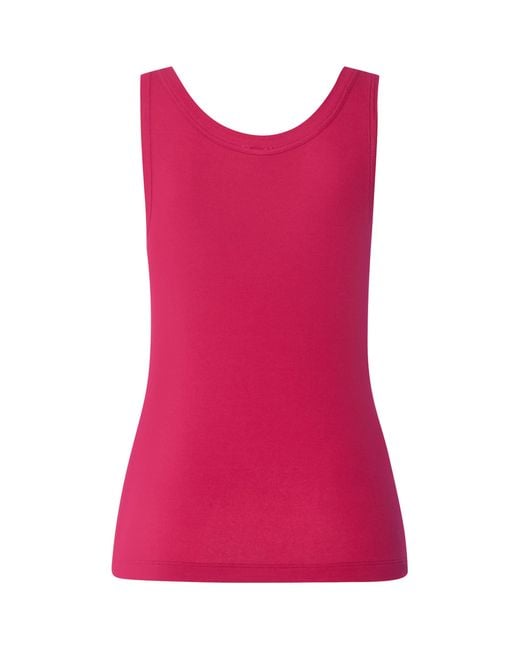 Hanro Pink Cotton-Blend Tank Top