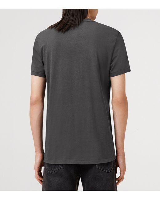 AllSaints Gray Organic Cotton Tonic T-Shirt for men