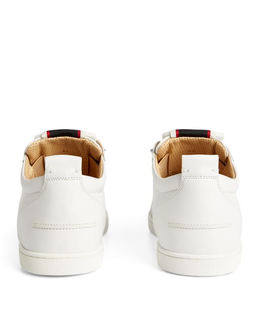 Christian Louboutin White F.A.V Fique A Vontade Calfskin Sneakers for men
