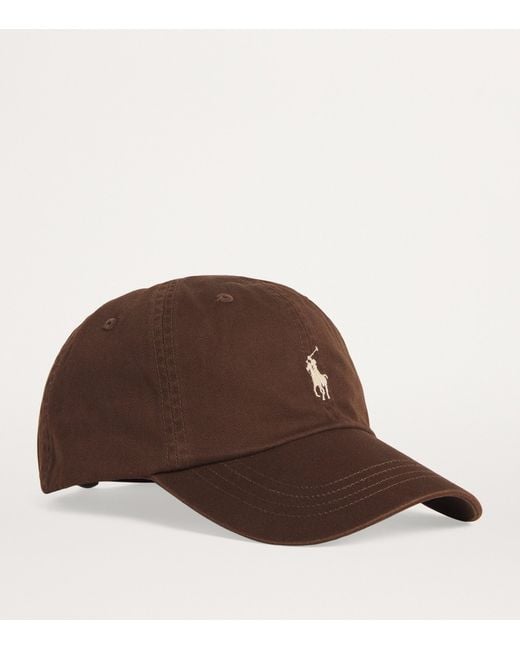Polo Ralph Lauren Brown Cotton Polo Pony Baseball Cap for men