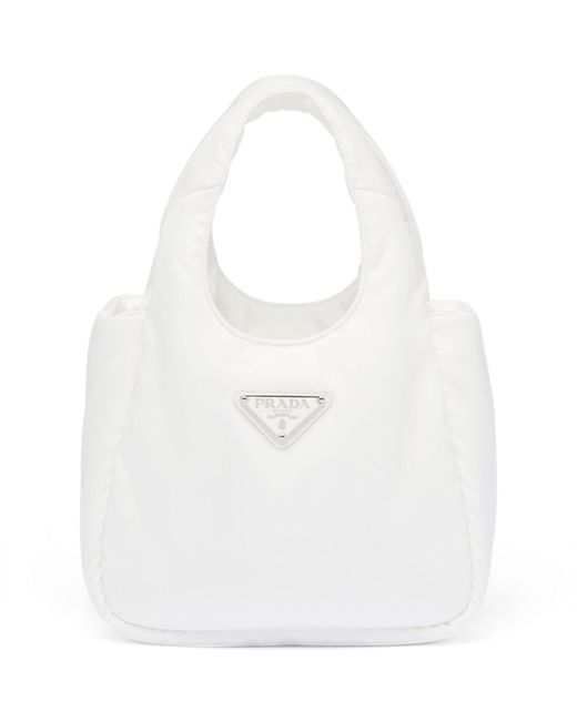 Prada White Nylon Padded Mini Bag