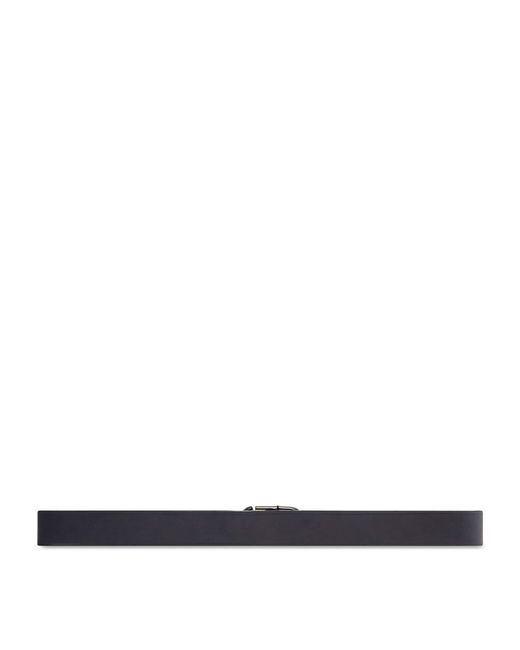 Balenciaga White Leather Logo Belt for men
