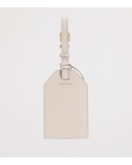 Dolce & Gabbana White Leather Logo Keychain
