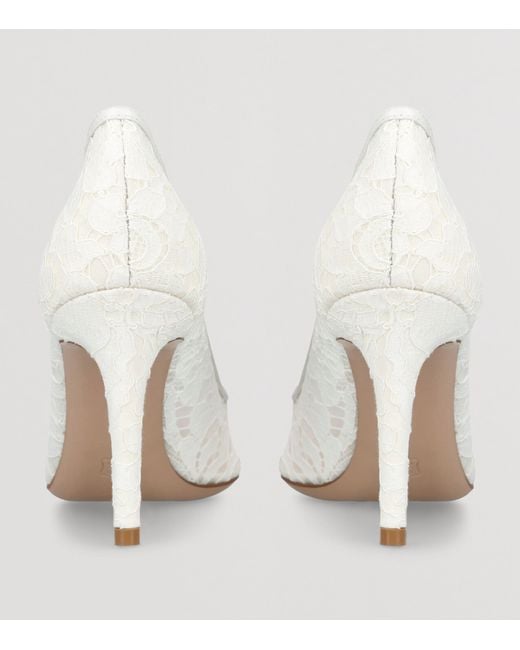 Gianvito Rossi White Lace Claudia Pumps 105