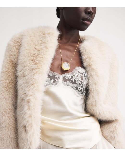 Jacquie Aiche Metallic Large, Diamond And Quartz Sunshine Necklace