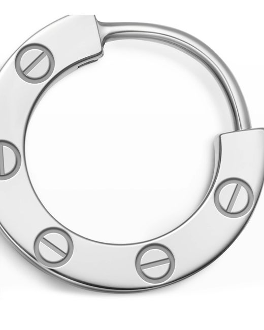 Cartier Metallic And Diamond Love Single Hoop Earring