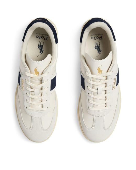 Polo Ralph Lauren Blue Leather Heritage Area Sneakers for men