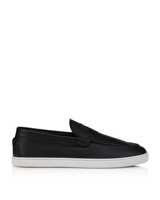 Christian Louboutin Black Neoclboat Suede Boat Shoes for men